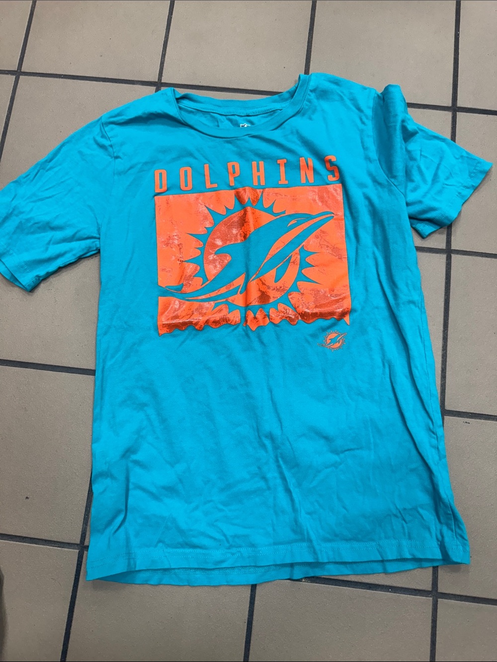 NFL Kids Dolphin Logo Tee - Aqua & Orange